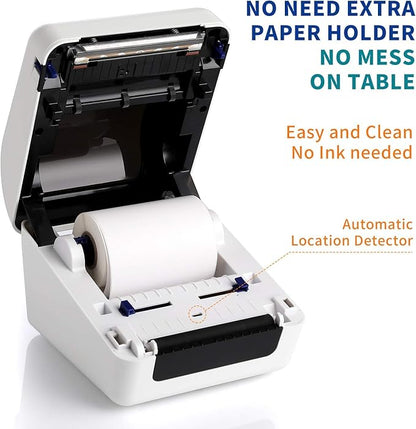 JADENS Bluetooth Thermal Shipping Label Printer - High Speed 4x6 Wireless Label Maker Machine, Support PC, Phone, USB for MAC, Compatible with Ebay, Amazon, Shopify, Etsy, USPS Barcode, Mailing