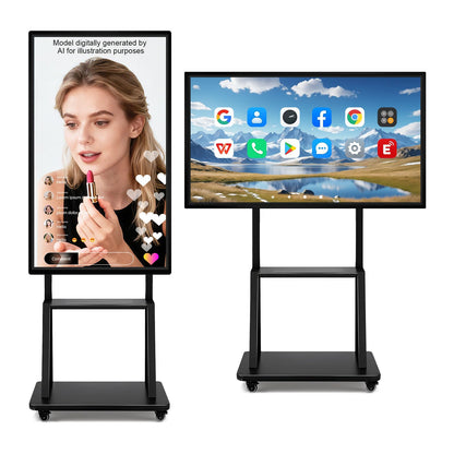 Smart Board 49" Interactive Whiteboard, RK3588 Chip & 6ms Low Latency for Smooth Writing, Android 12 8+64GB, Wireless Cast, Overseas App Ready—Easy Collaboration for Classroom Office Home (Board Only)