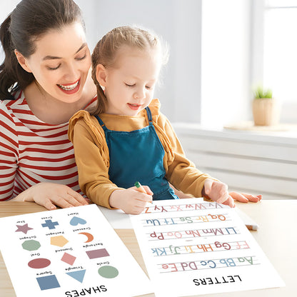 Classroom Posters – 12 Educational Wall Charts with Alphabet, Numbers, Colours, Days, Months, Shapes & More – Learning Resources for Toddlers, Preschool & Kindergarten – Nursery, Homeschool & School Supplies