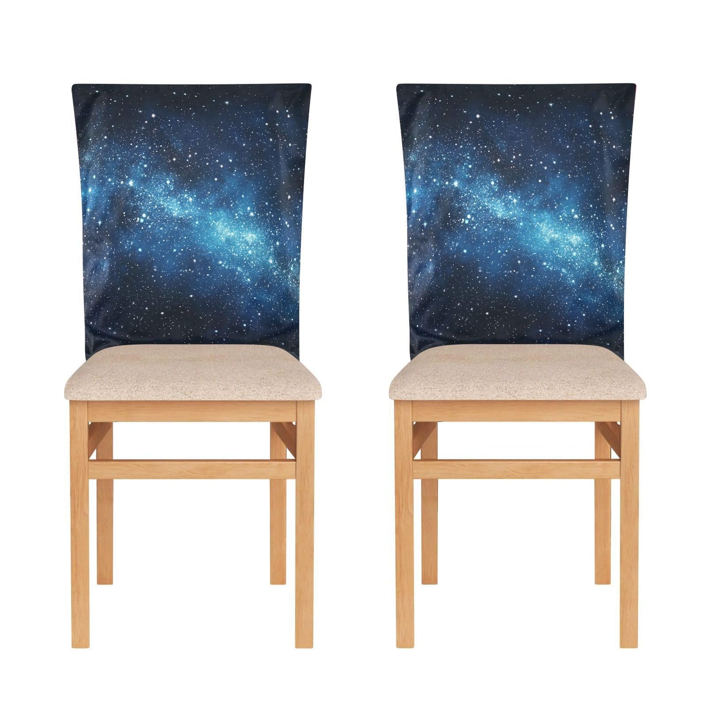 Tatenale Chair Covers for Dining Chairs Set of 2 Dining Room Chair Back Cover Parsons Slipcover Seat Protector Party Halloween Christmas Decorations Blue Star26