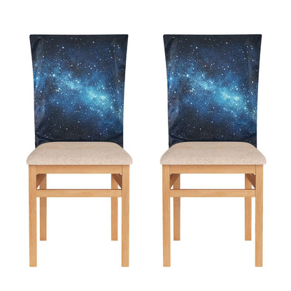 Tatenale Chair Covers for Dining Chairs Set of 2 Dining Room Chair Back Cover Parsons Slipcover Seat Protector Party Halloween Christmas Decorations Blue Star26