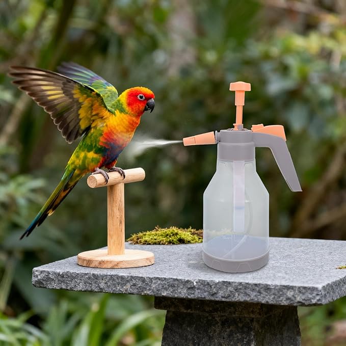 Pet Bird Bath Mister: Handheld Bathing Sprayer for Parrots and Cockatiels - Mister Cleaner for Pet Bird Cage Shower and Cleaning 1.5L/50.72 Fl Oz