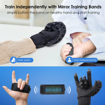 Gellumnious Rehabilitation Robot Gloves-Robotic Heating Gloves for Stroke Therapy Equipment for Adults-Robotic Hand Recovery Device-Convenient Training