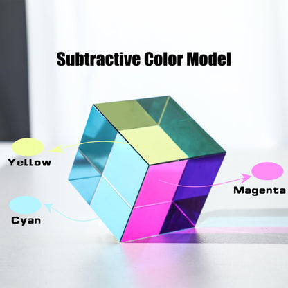 QFkris 4 Pack K9 Optical Crystal Photography Prism Set and Glass Mixing Color Cube Bundle