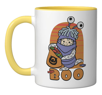 Disney Pixar Monster Inc Boo Halloween Ceramic Mug, Yellow/White