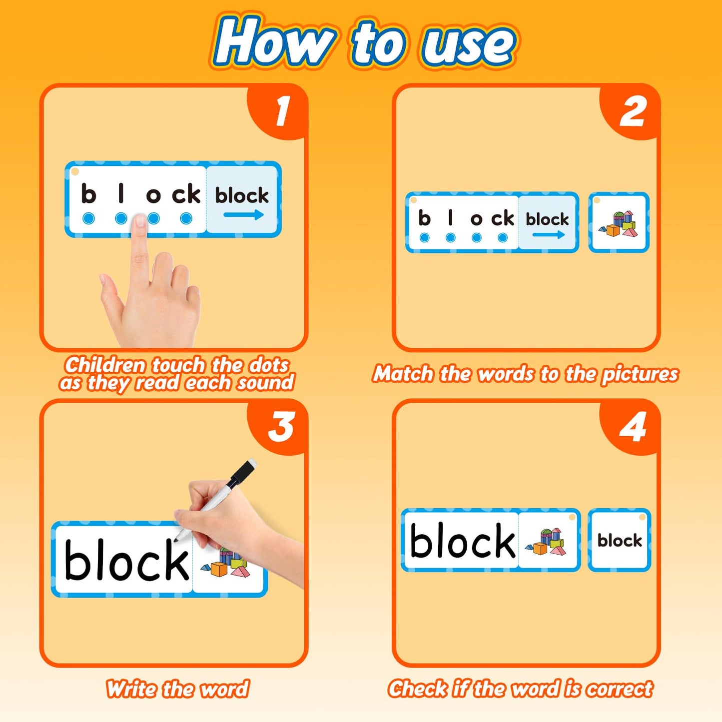 Kasfalci Blends & Digraphs Cards,Phonics Games,Speech Therapy Toys for Toddlers Kids,Learn to Read,Spelling Reading Learning Sight Word Games,kindergarten Preschool Learning Activities,Educational Toy