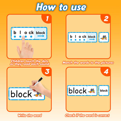 Kasfalci Blends & Digraphs Cards,Phonics Games,Speech Therapy Toys for Toddlers Kids,Learn to Read,Spelling Reading Learning Sight Word Games,kindergarten Preschool Learning Activities,Educational Toy