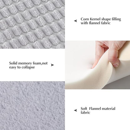 BVAGSS Dog Bed Mat,Reversible Crate Pad, Memory Foam Beds, Soft Warm Pet Cushion for Small Medium Dogs, Washable Pet Sleeping Mattress Kennel Bed Pad XH079 (36''x23''x1.6'',Grey)