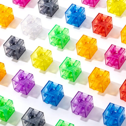 Odoorgames Translucent Linking Cubes – Engaging Math Toy, Light Table Manipulatives, Math Blocks for Early Learning and Creative Play
