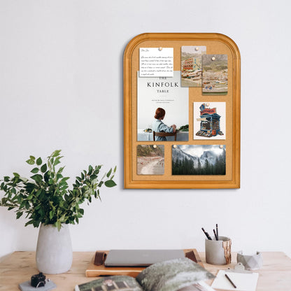 Aitakatta Cork Board for Walls, 23.6x17.7 inches Bulletin Board with Frame, Decorative Hanging Pin Board Vision Board Message Board for Office School Home Decor(2R&2S,4560,1p)