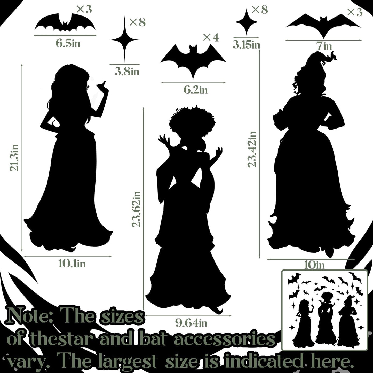 29 Pcs Halloween Witch Magnet Stickers Witch Garage Decoration Bat Refrigerator Decals for Halloween Party Home Door Car Decor Party Supplies