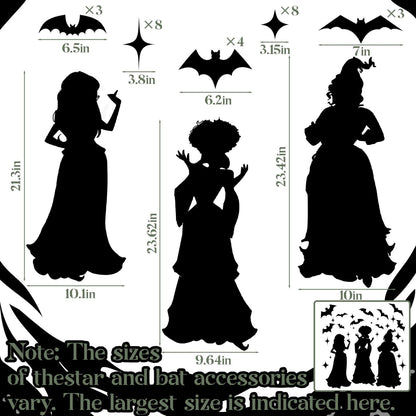 29 Pcs Halloween Witch Magnet Stickers Witch Garage Decoration Bat Refrigerator Decals for Halloween Party Home Door Car Decor Party Supplies