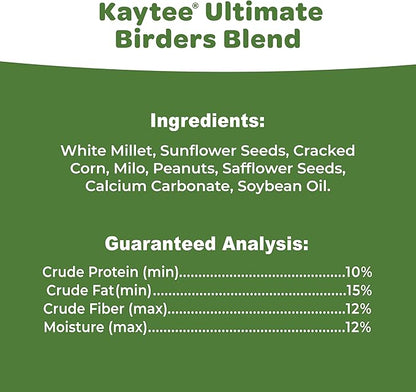 Kaytee Ultimate Nut and Fruit Wild Bird Food for Cardinals, Finches, Chickadees, Nuthatches, Woodpeckers, Grosbeaks, Juncos, 9.75 lb