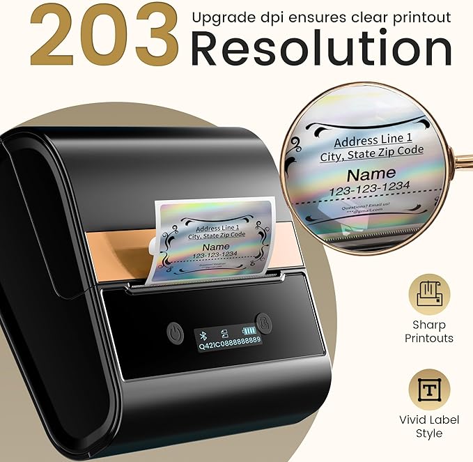 Phomemo Label Printer,M260 Label Maker Machine with Tapes, 3 Inch Portable Thermal Label Maker for Small Business, Home,Address,Office Organization,Logo Sticker Printer for Phone & PC