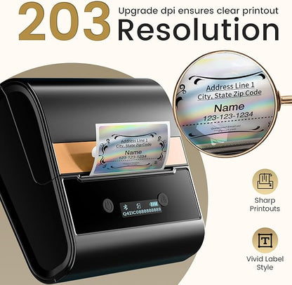 Phomemo Label Printer,M260 Label Maker Machine with Tapes, 3 Inch Portable Thermal Label Maker for Small Business, Home,Address,Office Organization,Logo Sticker Printer for Phone & PC