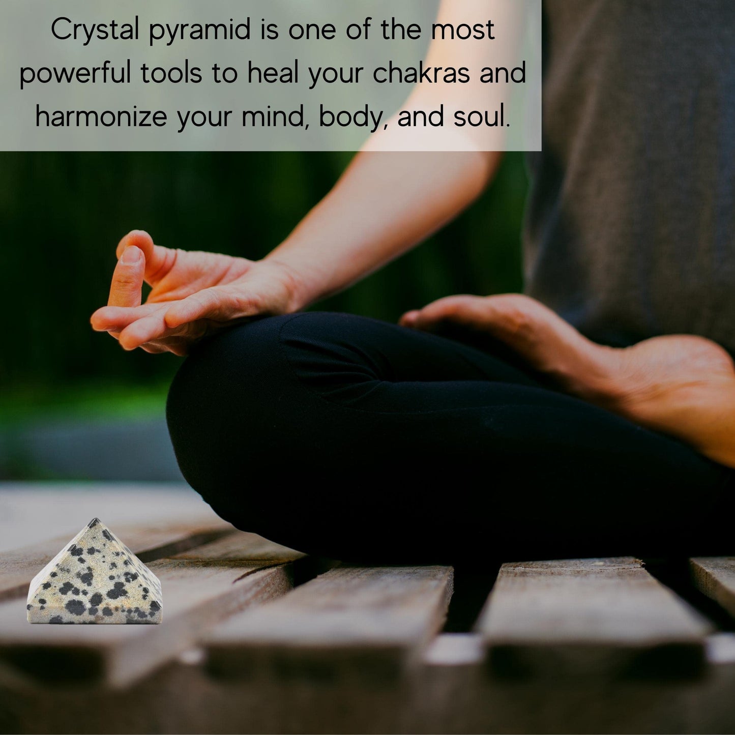 Amazing Gemstone Dalmatian Jasper Pyramid Crystal Healing Stones - 1" Great Pyramid Figurine of Natural Stone Pyramid for Meditation, Reiki, Chakra Balancing and Crystal Pyramids Grid