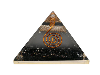 Amazing Gemstone Large Orgone Pyramid | Glow in Dark Black Tourmaline Pyramid Crystal | Orgonite Pyramid | Organ Pyramids Positive Energy Healing