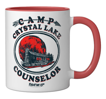 Friday the 13th Camp Counselor Ceramic Mug, Red/White