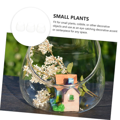 ABOOFAN 3pcs Glass Slant Cut Terrarium Bottles for Plant Display Decorative Landscape Ornaments for Home Desk Shelf and Dining Table Decor