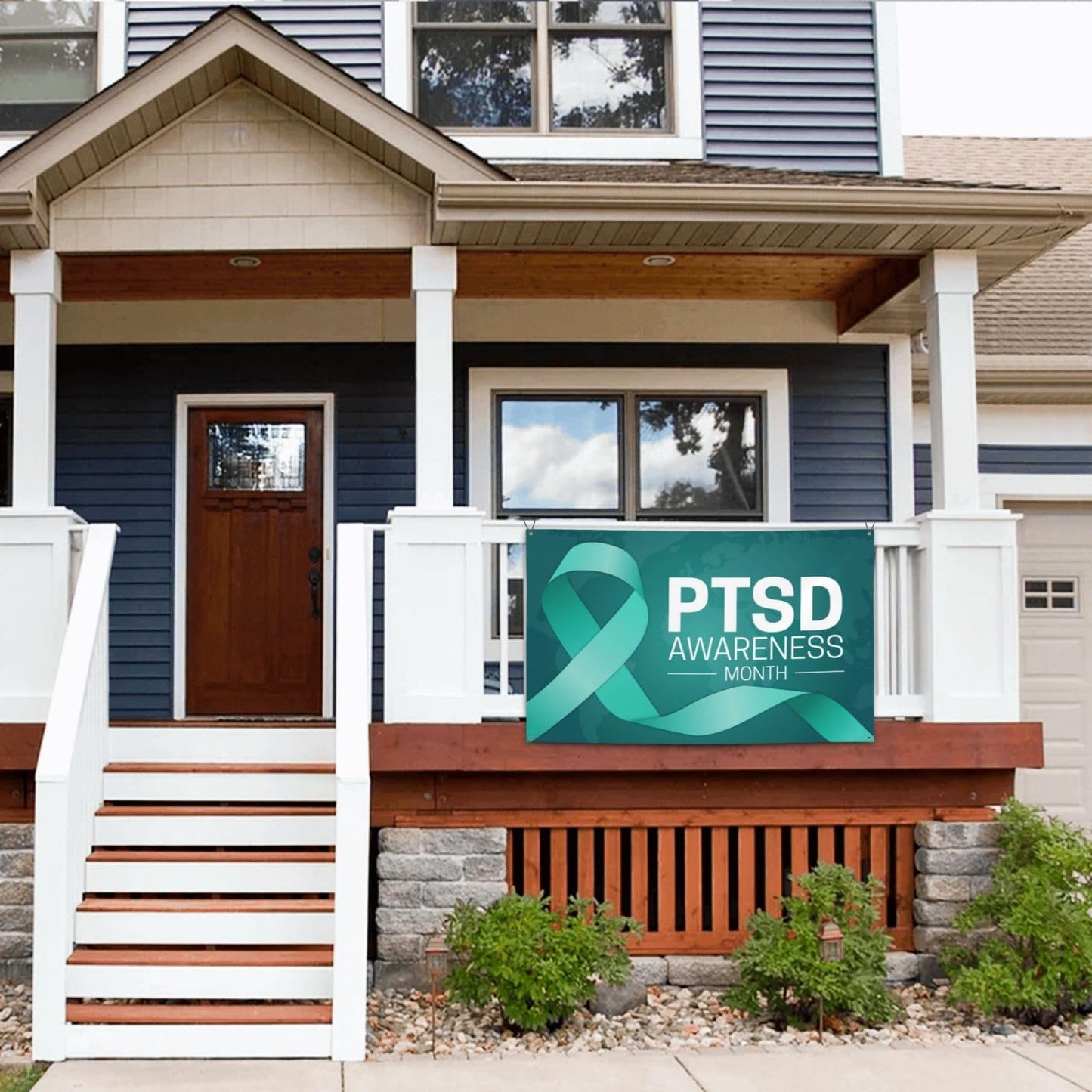 June Is Ptsd Awareness Month Banner Party Background Decorations 47x71 Inch Party Supplies