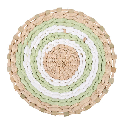 BESTOYARD Nordic Style Straw Wall Decoration 7.79 Inch Woven Hanging Pendant Boho Jute Wall Art for Bedroom Kitchen Home Decor