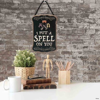 Disney Hocus Pocus I Put a Spell On You Hanging Wood Wall Decor - Spooky Sanderson Sisters Sign for Halloween Decorating