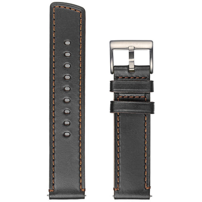 hemsut h Soft Leather Watch Bands for Men, Horween Quick Release Leather Watch Strap Vintage Watch Replacement Wrap of 22mm