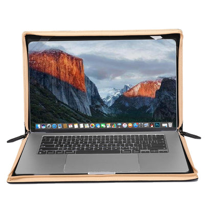 MOSISO Compatible with MacBook Air 15 inch 2026-2023 M5 M4 M3 M2/Pro 15 inch Case A1990 A1707 2019-2016, PU Leather Laptop Sleeve Vintage Retro Zippered Portfolio Protective Case Cover, Black