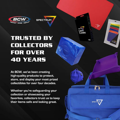 BCW Spectrum Card Cubes | Holds 15 Sleeved Cards | Crystal Clear Acrylic Storage
