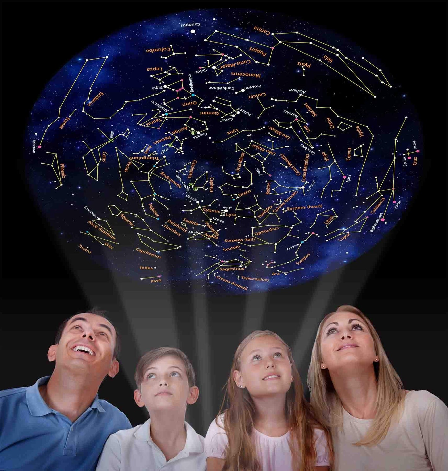 Brainstorm Toys: Night Sky Projector - Solar System, Constellations, Starlight & Moonlight Projector - 12' Projection