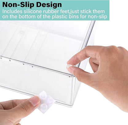 Prsildan Acrylic Makeup Organizer Stackable Clear Storage Drawers for Baby Bottles Desk Organizers for Countertop Vanity Nursery Adjustable Modular System for Cosmetics Jewelry