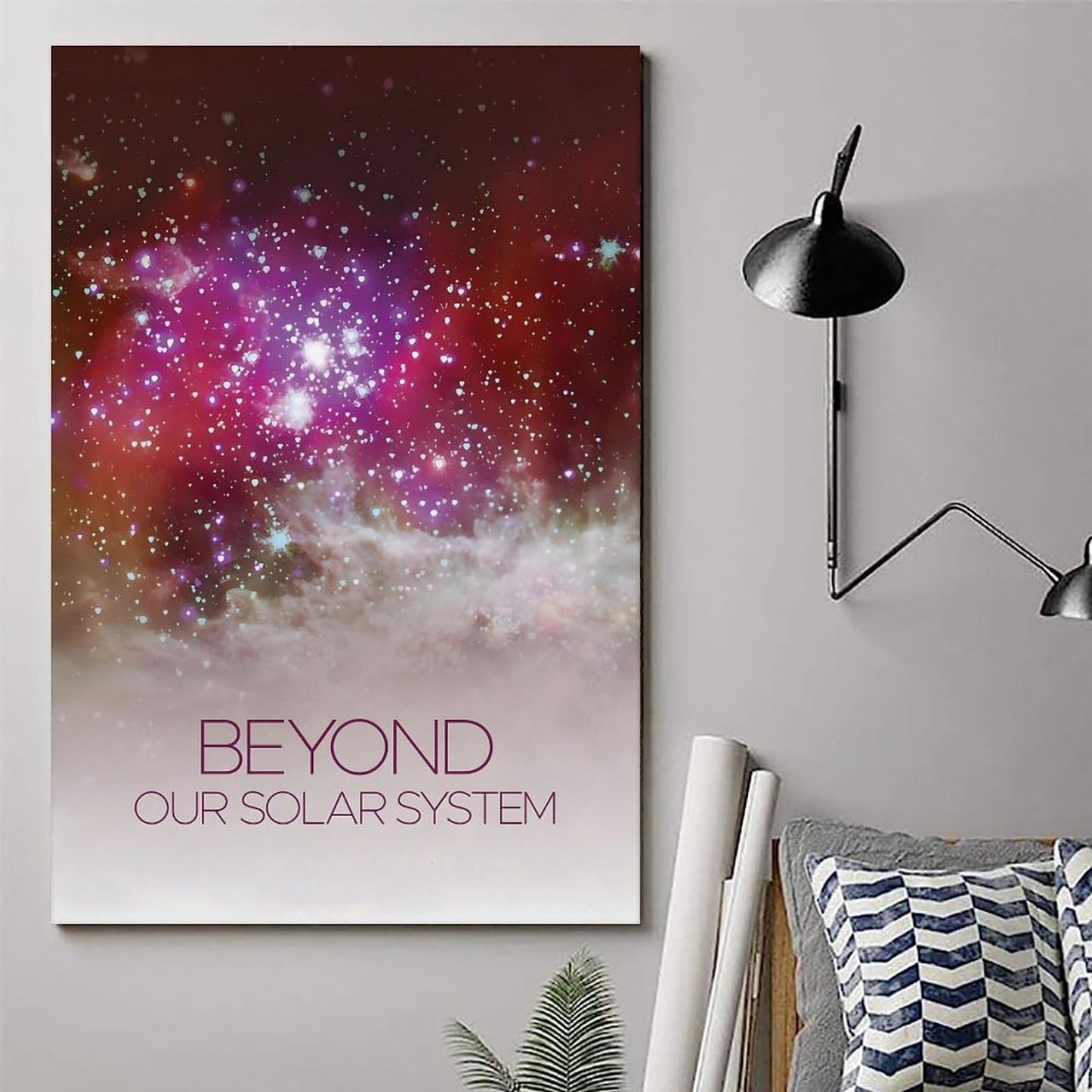 XIAOLOUTINYU Nebula Canvas Wall Art 16x24 Inch Unframed – Deep Space Galaxy Rolled Poster, Astronomy Print for Classroom, Kids Room STEM Decor, Space Science Gift for Students & Teachers