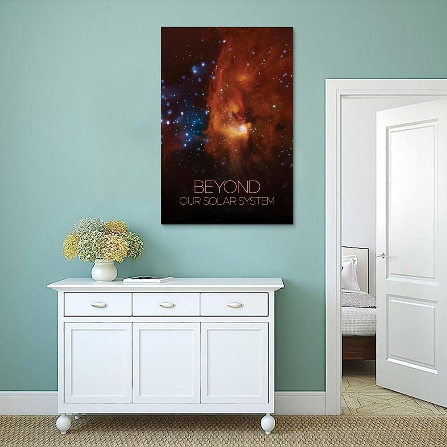 XIAOLOUTINYU Nebula Star Formation Canvas Wall Art 16x24 Inch Unframed – Deep Space Galaxy Astronomy Print for Classroom Decor, STEM Educational Space Art for Kids & Teens, Science Gift