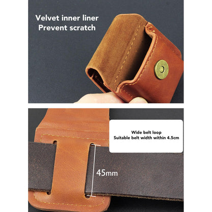 Lighter Holder with Belt Loop, PU Leather Lighter Pouch Holder Case, Anti Scratch Protective Storage Case (Brown)
