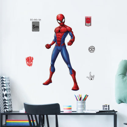 Marvel Spider-Man Wall Decal by Wall Palz, 25'' Vinyl Sticker with 3D Augmented Reality Interaction, Superhero Themed Room Decor for Boys