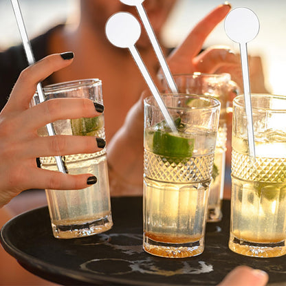 200Pcs Cocktail Swizzle Sticks, 7 Inches Drink Stirrers Bar Drinks Mixing Rod for Coffee Whiskey Beverage (Clear)