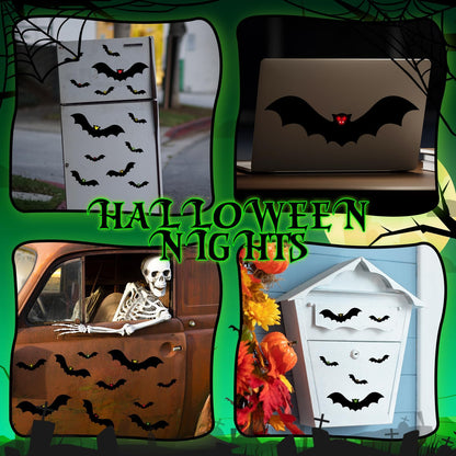 28 Pcs Halloween Garage Door Decoration Glow in The Dark Scary Bat Magnets Garage Door Magnets Luminous Bat for Halloween Garage Door Car Refrigerator Party Supplies