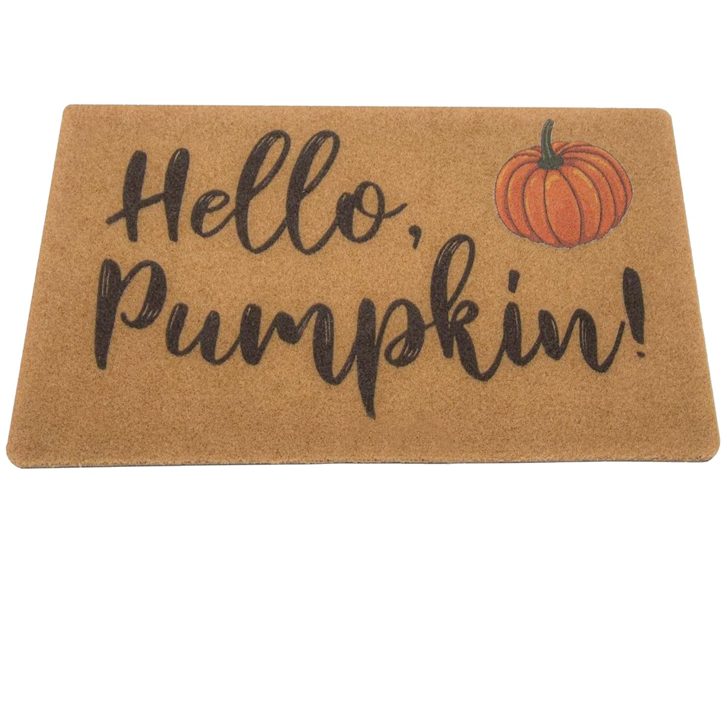 IZUS Hello-Pumpkin Welcome-Doormats - Non-Slip Coir Entrance-Mat Fall-Harvest-Festival Front-Door-Mat Porch-Rugs Home-Decor 17x29inch
