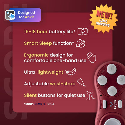 Scope Remote- Remote for Anki. Customizable with Anki Add-on, Compatible with Windows, Mac, iOS, iPad, Android. Quizlet Compatible Controller. Limited Cardiology Edition, Plus (16-18 Hours Battery)