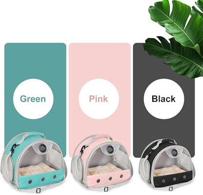 Bearded Dragon Carrier, Reptile Travel Bag with Built-in Thermometer Hygrometer, Breathable Small Animal Carrier with Clear View Window, Portable Lizard Habitat for Ball Python