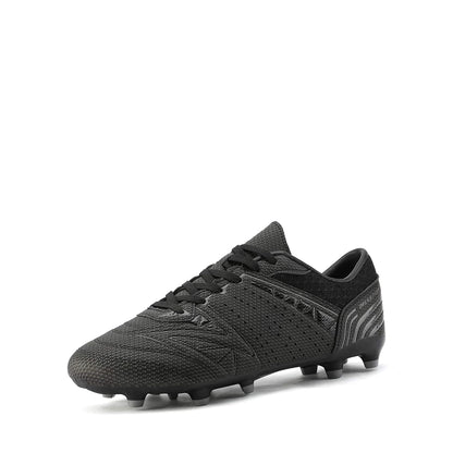 DREAM PAIRS Mens Sport Flexible Athletic Lace Up Light Weight Outdoor Cleats Football Soccer Shoes,Size 7,Black/Dark/Grey,160859-M