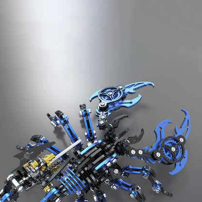 Scorpion 3D Metal Puzzles Kits for Adults Teens – 454 Pcs – Mechanical Assembly Models – 4 Hours to Build – Ideal for Gifts and Decorations (Blue and Black)