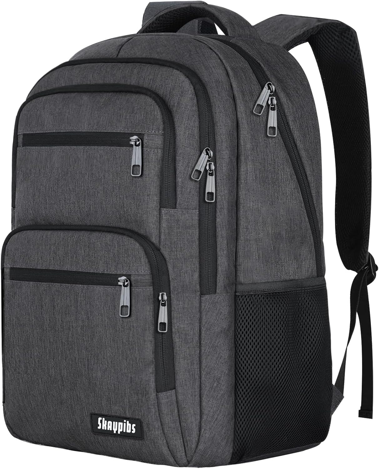 Skaypibs Backpck for Men Women, School Backpack for Boys Girls Teen, 17.3 inch Laptop Back Pack with Reinforced Straps for travel, Work backpack,book bag, Bookbag Mochilas para hombres Black