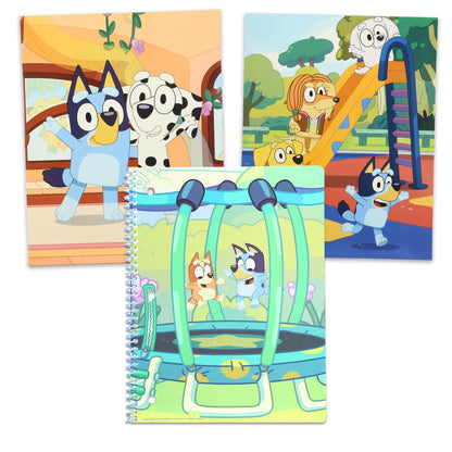 Bluey School Supplies for Kids - 11 Pc Themed School Supplies Bundle Includes Bingo Folders, Notebook, Notepad, Pencils, More Plus Stickers | Bluey Classroom Supplies