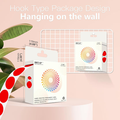 1 Inch Round Color Coding Labels, 1000 Dots Per Roll Red Color Coded Dot Stickers, Round Color Dot Labels for Organizing, Filing, and Storage