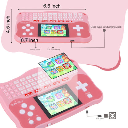 Kids Tablet/Baby Learning Pad with 102 Activities/Toddler Tablet with ABC/Words/Music/Math Interactive Educational Electronic Toys Gifts Handheld Game for Preschool Boys Girls Ages 3-12