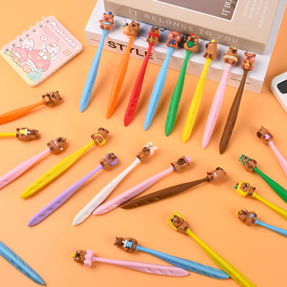 48 Pcs Cute Capybara Bobblehead Eraser for Pencils Kawaii Erasers Cute Fun Cartoon Erasers Supplies Birthday Classroom Gifts