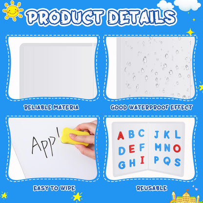 Motipuns 2 Pcs Folding Magnetic Dry Erase Activity Boards Foldable Magnetic Board Dry Erase Learning Project Scrum Folding Whiteboard for Students School Classroom