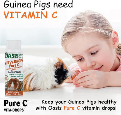 OASIS #80254 Vita Drops-Pure C for Guinea Pig, 2-Ounce, Packaging may vary