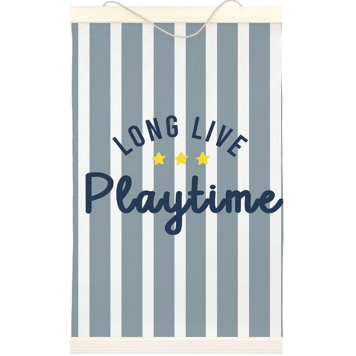 LKETW Kids Playroom Poster Hanger Frame 12x16 Inch, Long Live Playtime Wall Art Posters for Playroom, Blue Striped Hanging Banner Decor for Kids Toddler Boy Nursery Room Bedroom